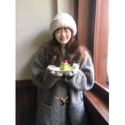 軟糯冬日加絨針織毛毛帽子純白漁夫帽女生冬季大頭圍保暖毛線護耳