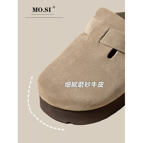 松糕厚底勃肯鞋女增高包頭半拖鞋外穿2025新款春秋一腳蹬博肯拖鞋 松糕厚底勃肯鞋女增高包頭半拖鞋外穿2025新款春秋一腳蹬博肯拖鞋