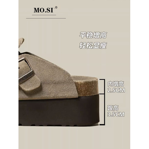 松糕厚底勃肯鞋女增高包頭半拖鞋外穿2025新款春秋一腳蹬博肯拖鞋 松糕厚底勃肯鞋女增高包頭半拖鞋外穿2025新款春秋一腳蹬博肯拖鞋