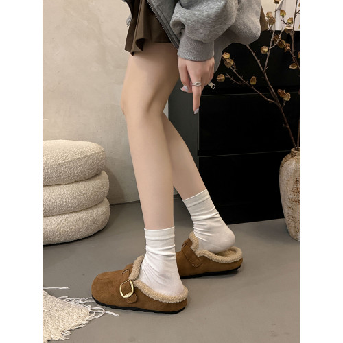 加絨勃肯鞋毛毛鞋女外穿2025新款秋冬季一腳蹬包頭半拖鞋博肯棉鞋 加絨勃肯鞋毛毛鞋女外穿2025新款秋冬季一腳蹬包頭半拖鞋博肯棉鞋