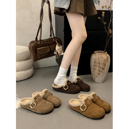 加絨勃肯鞋毛毛鞋女外穿2025新款秋冬季一腳蹬包頭半拖鞋博肯棉鞋 加絨勃肯鞋毛毛鞋女外穿2025新款秋冬季一腳蹬包頭半拖鞋博肯棉鞋