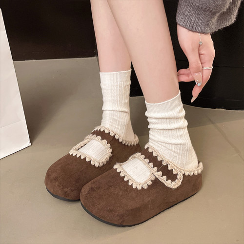 復古內增高包頭厚底拖鞋女外穿2025新款秋季百搭配裙子半拖勃肯鞋 復古內增高包頭厚底拖鞋女外穿2025新款秋季百搭配裙子半拖勃肯鞋