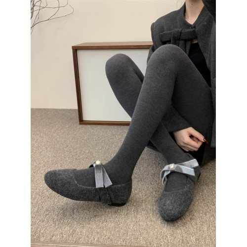 法式灰色毛呢毛毛鞋女2025秋冬新款韓版加絨瑪麗珍晚晚鞋穆勒棉鞋 法式灰色毛呢毛毛鞋女2025秋冬新款韓版加絨瑪麗珍晚晚鞋穆勒棉鞋
