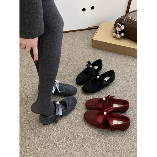 法式灰色毛呢毛毛鞋女2025秋冬新款韓版加絨瑪麗珍晚晚鞋穆勒棉鞋 法式灰色毛呢毛毛鞋女2025秋冬新款韓版加絨瑪麗珍晚晚鞋穆勒棉鞋