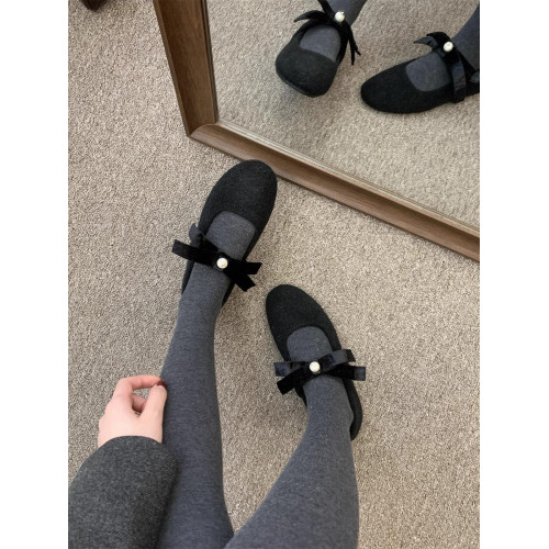 法式灰色毛呢毛毛鞋女2025秋冬新款韓版加絨瑪麗珍晚晚鞋穆勒棉鞋 法式灰色毛呢毛毛鞋女2025秋冬新款韓版加絨瑪麗珍晚晚鞋穆勒棉鞋