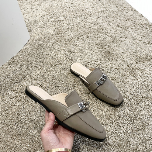 拖鞋女夏外穿2025新款復古方頭低跟小皮鞋金屬釦網紅包頭穆勒半拖 拖鞋女夏外穿2025新款復古方頭低跟小皮鞋金屬釦網紅包頭穆勒半拖