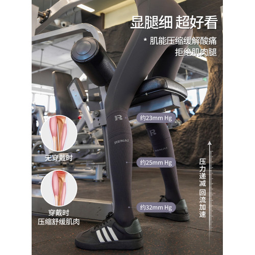 秋冬跑步專用壓力襪女灰色小腿襪健身戶外徒步登山襪專業羽毛球襪 秋冬跑步專用壓力襪女灰色小腿襪健身戶外徒步登山襪專業羽毛球襪