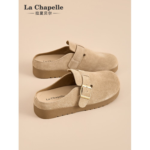 拉夏貝爾厚底勃肯鞋女2025新款秋季百搭一腳蹬懶人真皮半拖博肯鞋 拉夏貝爾厚底勃肯鞋女2025新款秋季百搭一腳蹬懶人真皮半拖博肯鞋