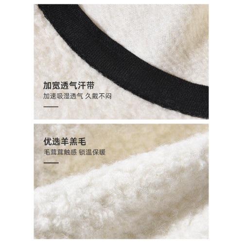 毛絨漁夫帽女秋冬季新款羊羔毛帽子大頭圍保暖護耳盆帽百搭顯臉小 毛絨漁夫帽女秋冬季新款羊羔毛帽子大頭圍保暖護耳盆帽百搭顯臉小