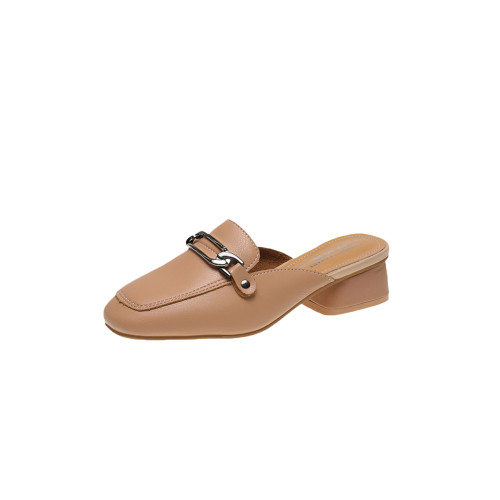 小碼拖鞋女31碼32百搭平底包頭半拖外穿時尚粗跟網紅穆勒鞋懶人鞋