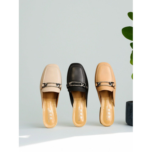 小碼拖鞋女31碼32百搭平底包頭半拖外穿時尚粗跟網紅穆勒鞋懶人鞋