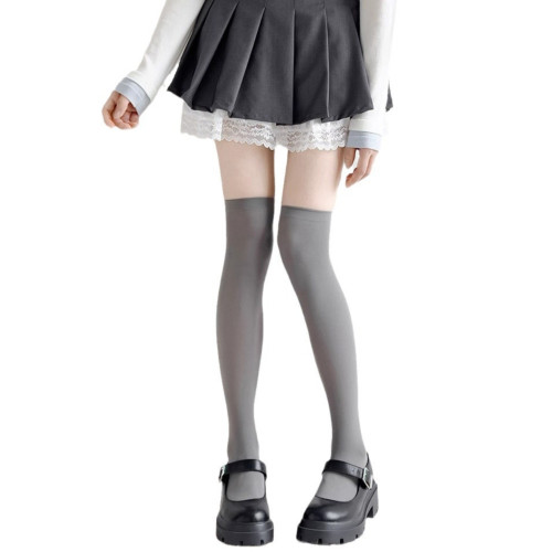 春秋季薄款過膝襪洛麗塔白色長筒襪天鵞絨透氣壓力襪日系jk小腿襪 春秋季薄款過膝襪洛麗塔白色長筒襪天鵞絨透氣壓力襪日系jk小腿襪