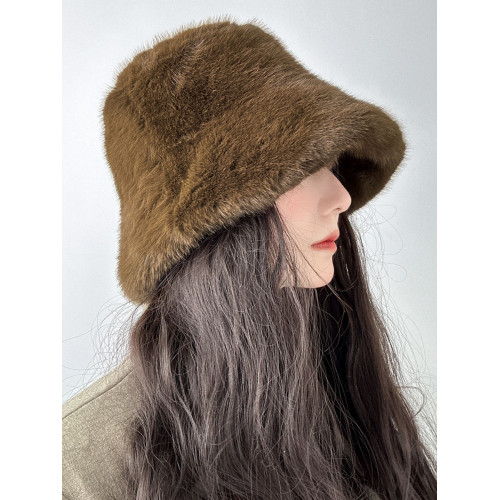 灰色毛毛帽子女生冬季2025新款加厚保暖護耳盆帽顯臉小毛絨漁夫帽 灰色毛毛帽子女生冬季2025新款加厚保暖護耳盆帽顯臉小毛絨漁夫帽