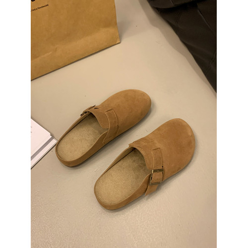 踩屎感包頭軟底勃肯鞋女款外穿秋季新款孕婦防滑大碼一腳蹬半拖鞋 踩屎感包頭軟底勃肯鞋女款外穿秋季新款孕婦防滑大碼一腳蹬半拖鞋