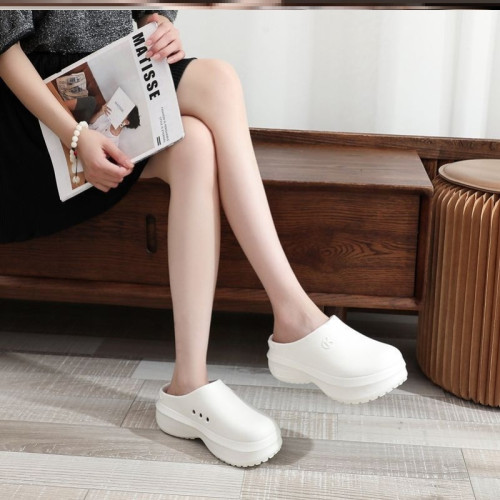 廚師護士EVA休閒運動厚底包頭增高拖鞋防滑穆勒護士鞋通用外出 廚師護士EVA休閒運動厚底包頭增高拖鞋防滑穆勒護士鞋通用外出