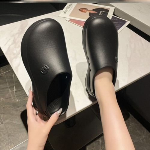 廚師護士EVA休閒運動厚底包頭增高拖鞋防滑穆勒護士鞋通用外出 廚師護士EVA休閒運動厚底包頭增高拖鞋防滑穆勒護士鞋通用外出