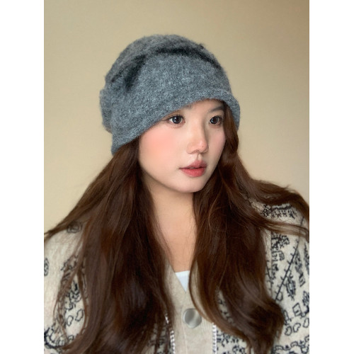 秋冬季提花蝴蝶結拉毛帽女保暖護耳套頭冷帽潮韓版時尚新款針織帽 秋冬季提花蝴蝶結拉毛帽女保暖護耳套頭冷帽潮韓版時尚新款針織帽