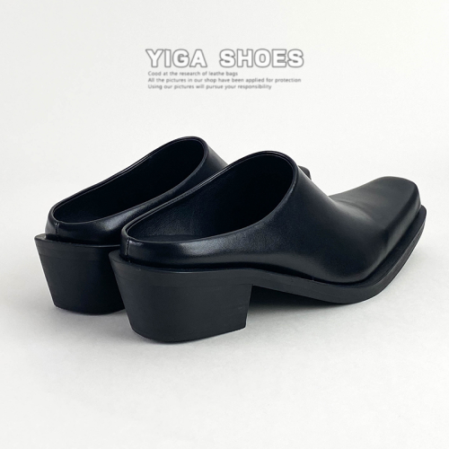 巴黎bootcu尖頭皮鞋柔軟包頭半拖鞋外穿真皮一腳蹬懶人穆勒鞋涼拖 巴黎bootcu尖頭皮鞋柔軟包頭半拖鞋外穿真皮一腳蹬懶人穆勒鞋涼拖