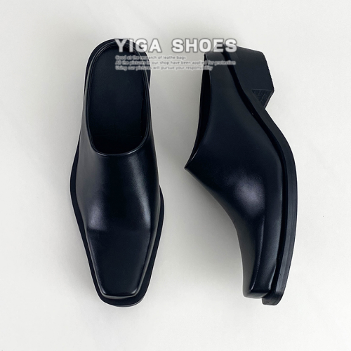 巴黎bootcu尖頭皮鞋柔軟包頭半拖鞋外穿真皮一腳蹬懶人穆勒鞋涼拖 巴黎bootcu尖頭皮鞋柔軟包頭半拖鞋外穿真皮一腳蹬懶人穆勒鞋涼拖