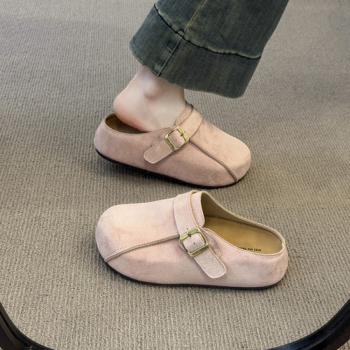 厚底勃肯包頭半拖鞋女秋季2025新款配裙子孕婦一腳蹬外穿穆勒單鞋 厚底勃肯包頭半拖鞋女秋季2025新款配裙子孕婦一腳蹬外穿穆勒單鞋