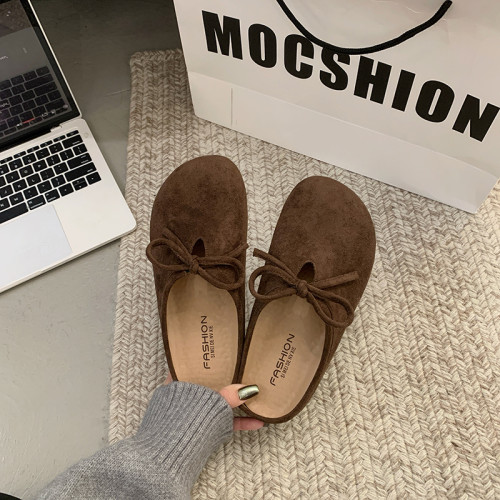 平底勃肯鞋包頭半拖鞋女外穿2025新款春夏季一腳蹬懶人博肯鞋單鞋 平底勃肯鞋包頭半拖鞋女外穿2025新款春夏季一腳蹬懶人博肯鞋單鞋