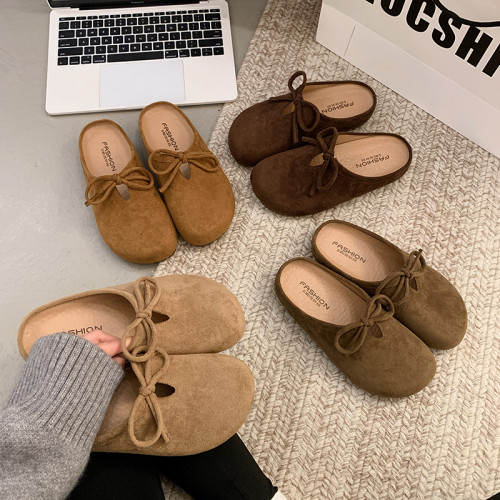 平底勃肯鞋包頭半拖鞋女外穿2025新款春夏季一腳蹬懶人博肯鞋單鞋 平底勃肯鞋包頭半拖鞋女外穿2025新款春夏季一腳蹬懶人博肯鞋單鞋