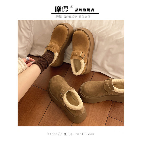 厚底增高雪地靴女加絨加厚勃肯鞋2025新款冬季爆款樂福鞋雪地棉鞋 厚底增高雪地靴女加絨加厚勃肯鞋2025新款冬季爆款樂福鞋雪地棉鞋