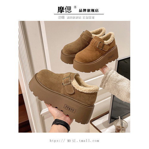厚底增高雪地靴女加絨加厚勃肯鞋2025新款冬季爆款樂福鞋雪地棉鞋 厚底增高雪地靴女加絨加厚勃肯鞋2025新款冬季爆款樂福鞋雪地棉鞋