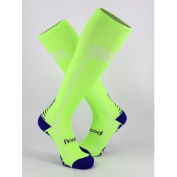 Findcool男女壓縮長襪2雙健身襪運動襪壓力襪馬拉松跑步襪長筒襪