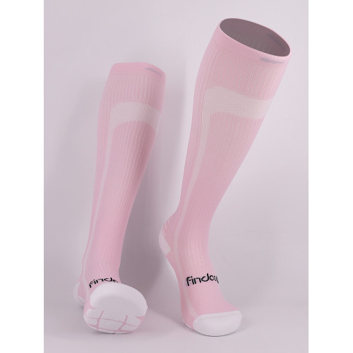 Findcool男女壓縮長襪2雙健身襪運動襪壓力襪馬拉松跑步襪長筒襪