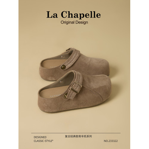 拉夏貝爾厚底勃肯鞋女2025新款秋季一腳蹬外穿半拖鞋內增高博肯鞋 拉夏貝爾厚底勃肯鞋女2025新款秋季一腳蹬外穿半拖鞋內增高博肯鞋