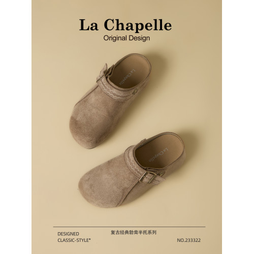 拉夏貝爾厚底勃肯鞋女2025新款秋季一腳蹬外穿半拖鞋內增高博肯鞋 拉夏貝爾厚底勃肯鞋女2025新款秋季一腳蹬外穿半拖鞋內增高博肯鞋