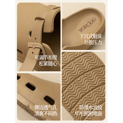 勃肯包頭涼拖鞋女夏季外穿海邊沙灘洞洞鞋情侶厚底防滑懶人半拖男 勃肯包頭涼拖鞋女夏季外穿海邊沙灘洞洞鞋情侶厚底防滑懶人半拖男