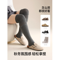 大碼過膝長筒襪女秋冬加厚2025新款胖mm200斤防下滑小腿襪堆堆襪