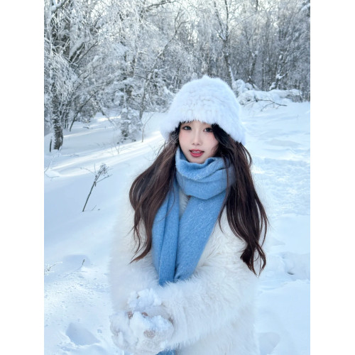 東北哈爾濱長白山旅行穿搭兔毛帽子女毛毛保暖防寒保暖顯臉小帽子 東北哈爾濱長白山旅行穿搭兔毛帽子女毛毛保暖防寒保暖顯臉小帽子