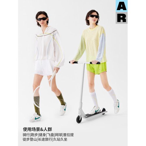 【意大利襪機】AR賽道線條運動壓力襪專業壓縮騎行襪加壓小腿襪女