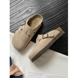 厚底勃肯鞋女2025春季外穿增高百搭半拖鞋日系博肯鞋一腳蹬拖鞋