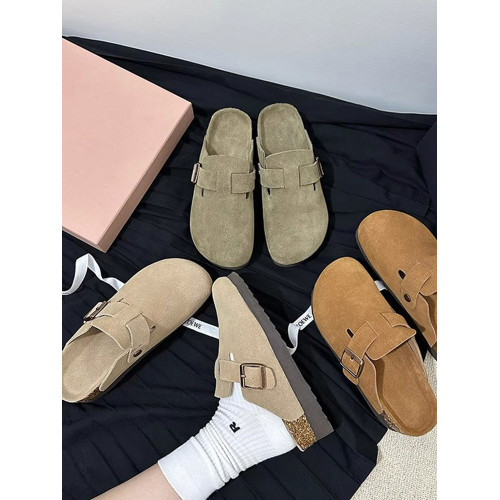 厚底勃肯鞋女2025春季外穿增高百搭半拖鞋日系博肯鞋一腳蹬拖鞋 厚底勃肯鞋女2025春季外穿增高百搭半拖鞋日系博肯鞋一腳蹬拖鞋