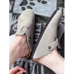 大碼勃肯鞋2025夏季新款女包頭半拖男女情侶同款博肯鞋厚底涼拖鞋