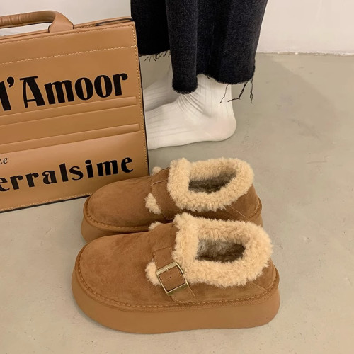 厚底雪地靴女款2025新款冬季女鞋加絨加厚毛毛保暖豆豆勃肯鞋棉鞋 厚底雪地靴女款2025新款冬季女鞋加絨加厚毛毛保暖豆豆勃肯鞋棉鞋