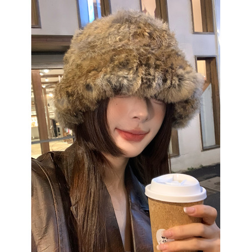 韓系兔毛帽子女秋冬加厚保暖防寒毛線帽皮草毛毛護耳帽毛絨漁夫帽 韓系兔毛帽子女秋冬加厚保暖防寒毛線帽皮草毛毛護耳帽毛絨漁夫帽
