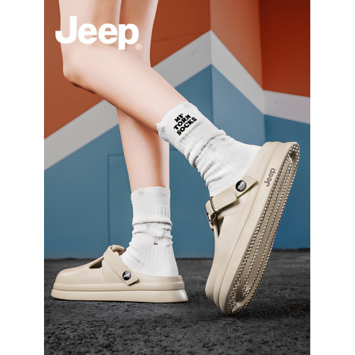 JEEP勃肯鞋女冬外穿涼鞋2025新款半拖女款涼拖包頭拖鞋兩穿洞洞鞋 JEEP勃肯鞋女冬外穿涼鞋2025新款半拖女款涼拖包頭拖鞋兩穿洞洞鞋