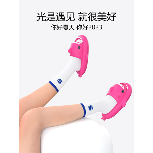 chikoku鯊魚拖鞋女夏季外穿運動厚軟底防滑居家抑菌可愛情侶ins潮 chikoku鯊魚拖鞋女夏季外穿運動厚軟底防滑居家抑菌可愛情侶ins潮