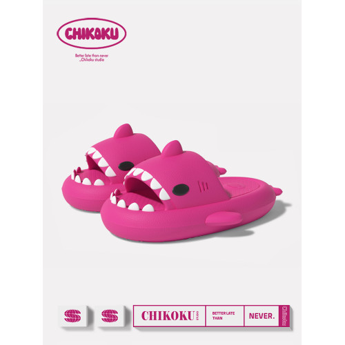 chikoku鯊魚拖鞋女夏季外穿運動厚軟底防滑居家抑菌可愛情侶ins潮 chikoku鯊魚拖鞋女夏季外穿運動厚軟底防滑居家抑菌可愛情侶ins潮