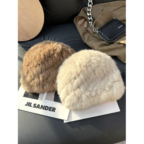 兔毛毛帽子女秋冬款加厚保暖防寒毛線帽顯臉小皮草護耳毛絨漁夫帽 兔毛毛帽子女秋冬款加厚保暖防寒毛線帽顯臉小皮草護耳毛絨漁夫帽