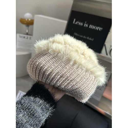 兔毛毛帽子女秋冬款加厚保暖防寒毛線帽顯臉小皮草護耳毛絨漁夫帽 兔毛毛帽子女秋冬款加厚保暖防寒毛線帽顯臉小皮草護耳毛絨漁夫帽