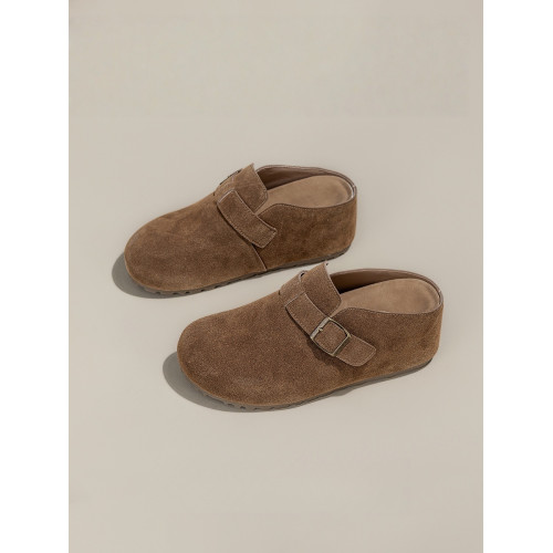 爆款巨好看厚底內增高勃肯鞋女2025新款秋季一腳蹬包頭半拖鞋外穿 爆款巨好看厚底內增高勃肯鞋女2025新款秋季一腳蹬包頭半拖鞋外穿