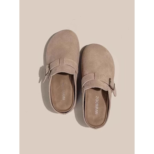 爆款巨好看厚底內增高勃肯鞋女2025新款秋季一腳蹬包頭半拖鞋外穿 爆款巨好看厚底內增高勃肯鞋女2025新款秋季一腳蹬包頭半拖鞋外穿