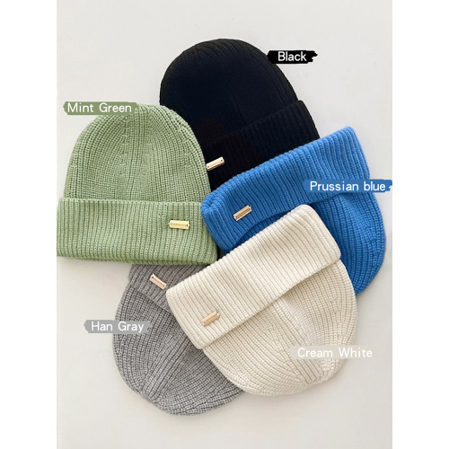 澳洲純羊毛帽子女冬款保暖針織冷帽日系百搭情侶黑色米色毛線帽男 澳洲純羊毛帽子女冬款保暖針織冷帽日系百搭情侶黑色米色毛線帽男