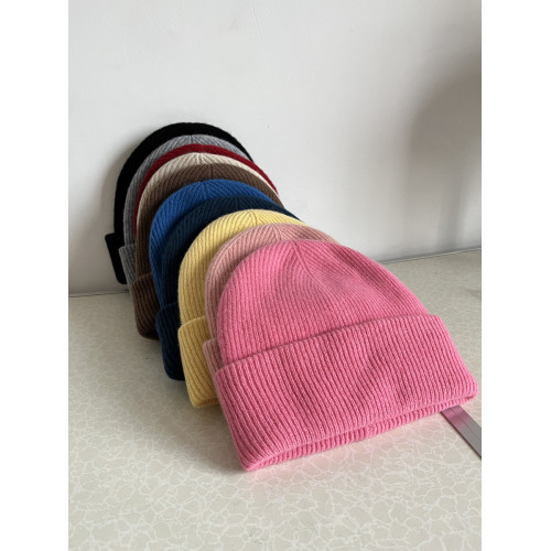 出口日本高品質100綿羊毛帽子女秋冬保暖護耳針織帽大頭圍顯臉小 出口日本高品質100綿羊毛帽子女秋冬保暖護耳針織帽大頭圍顯臉小